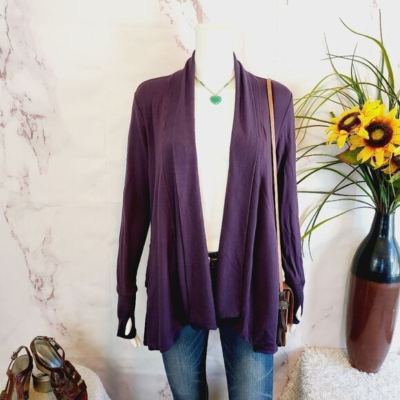 Athleta super soft and comfy purple cardigan - Picture 1 of 7